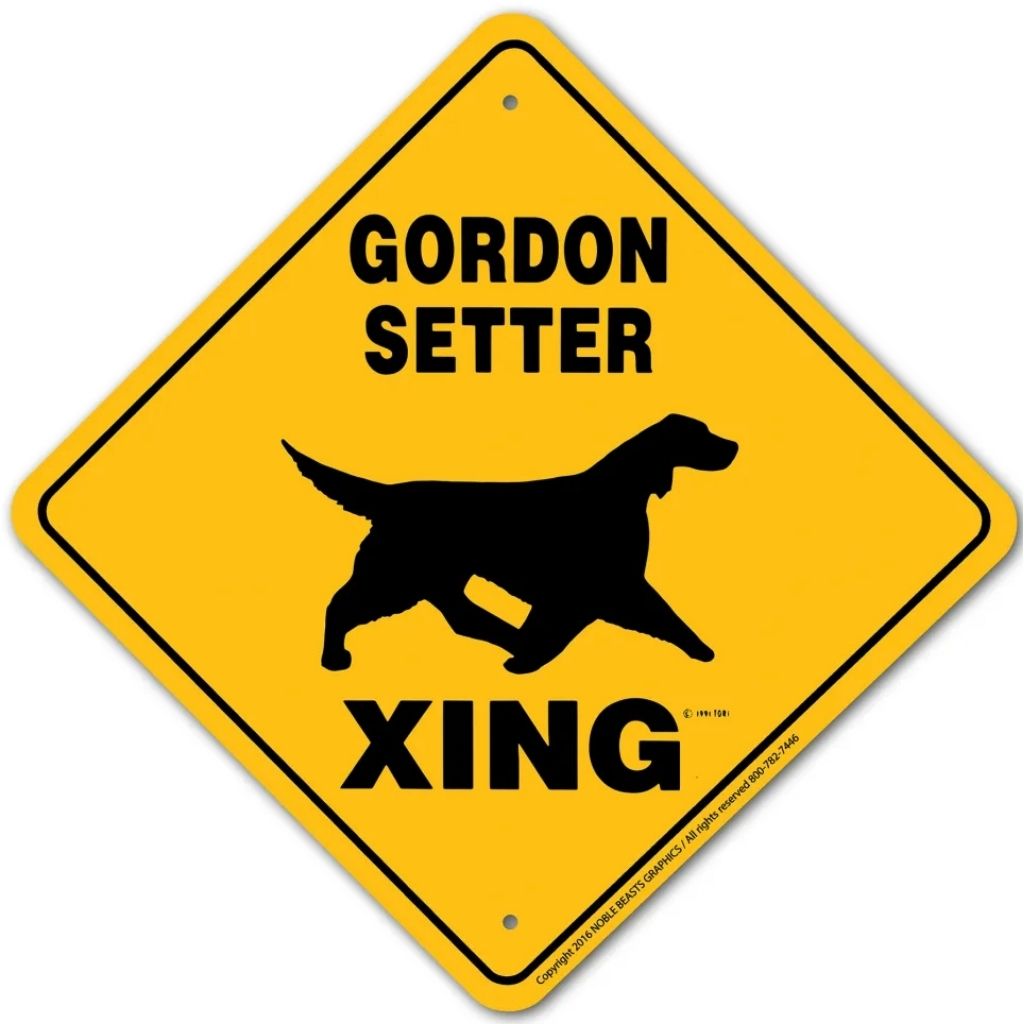 Noble Beasts - Gordon Setter X-ing Sign
