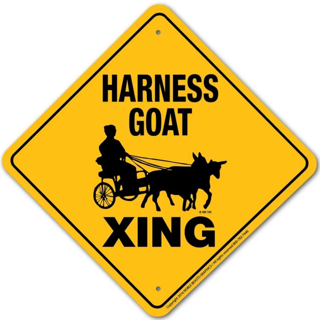 Noble Beasts - Harness Goat X-ing Sign