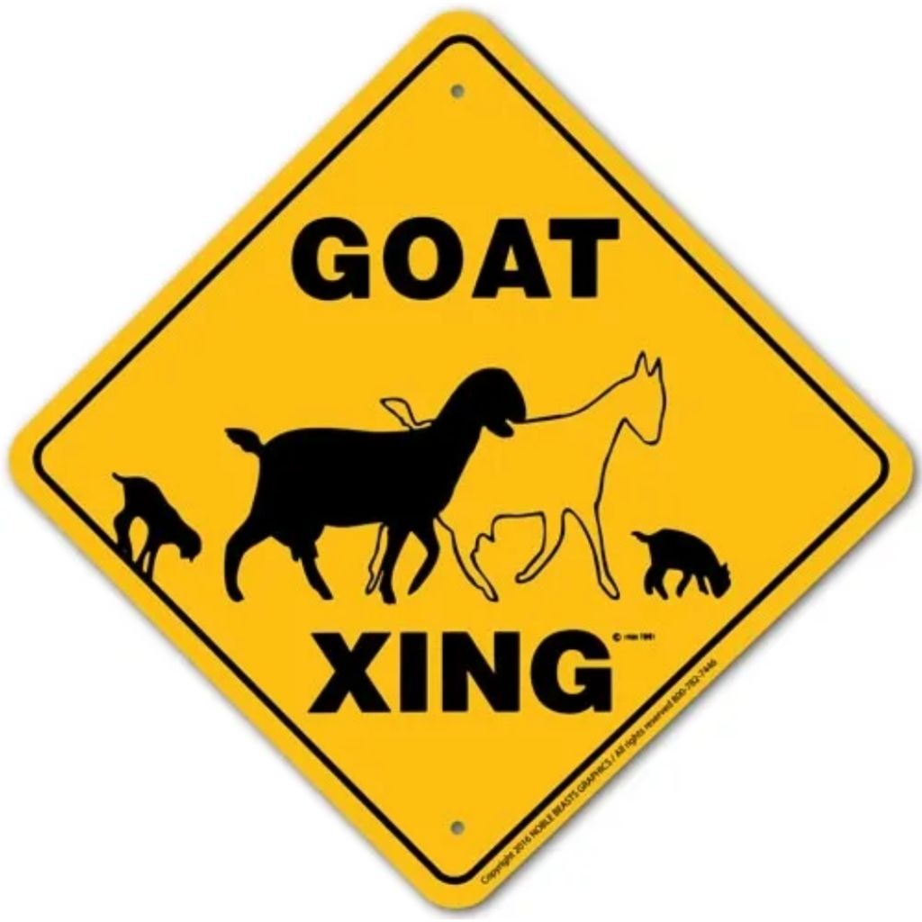 Noble Beasts - Goat X-ing Sign
