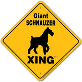 Noble Beasts - Giant Schnauzer X-ing Sign