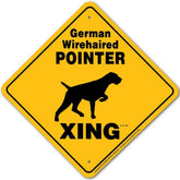 Noble Beasts - German Wirehaired Pointer X-ing Sign