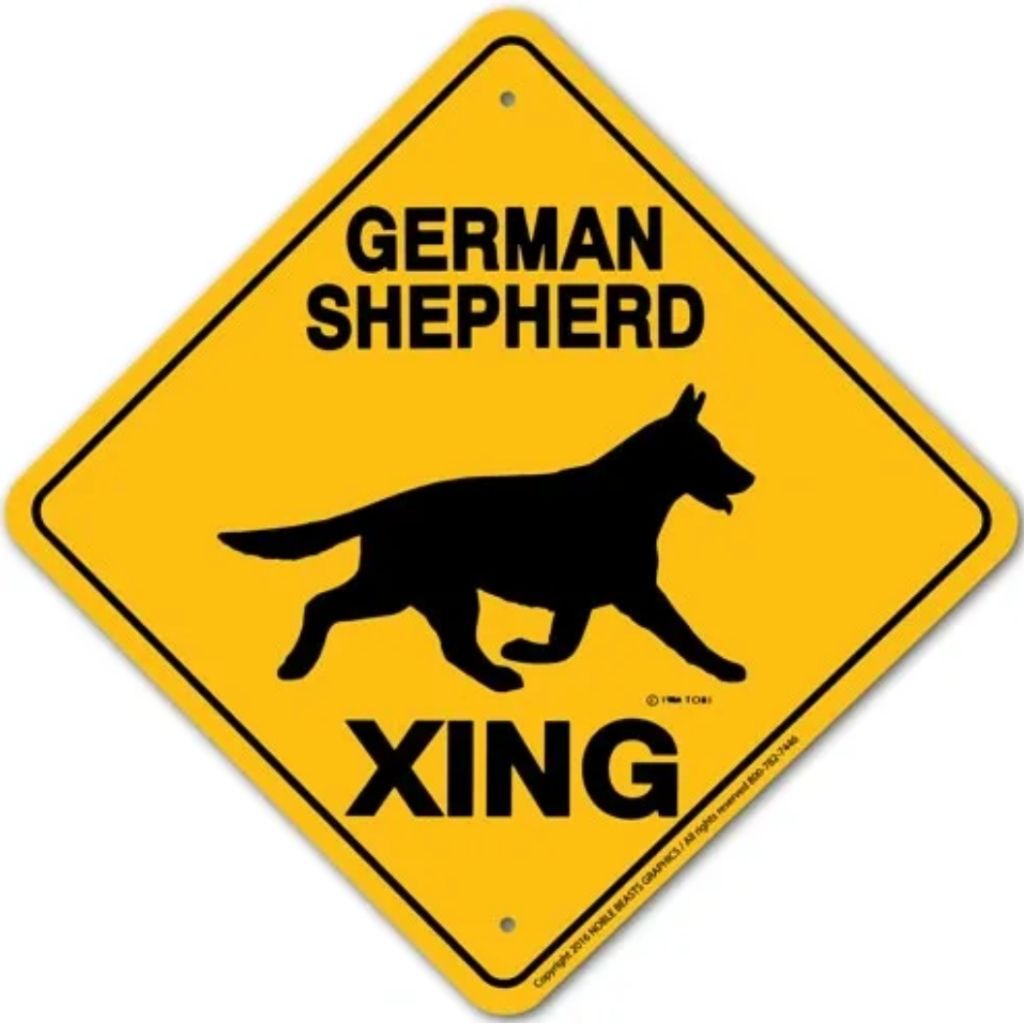 Noble Beasts - German Shepherd X-ing Sign