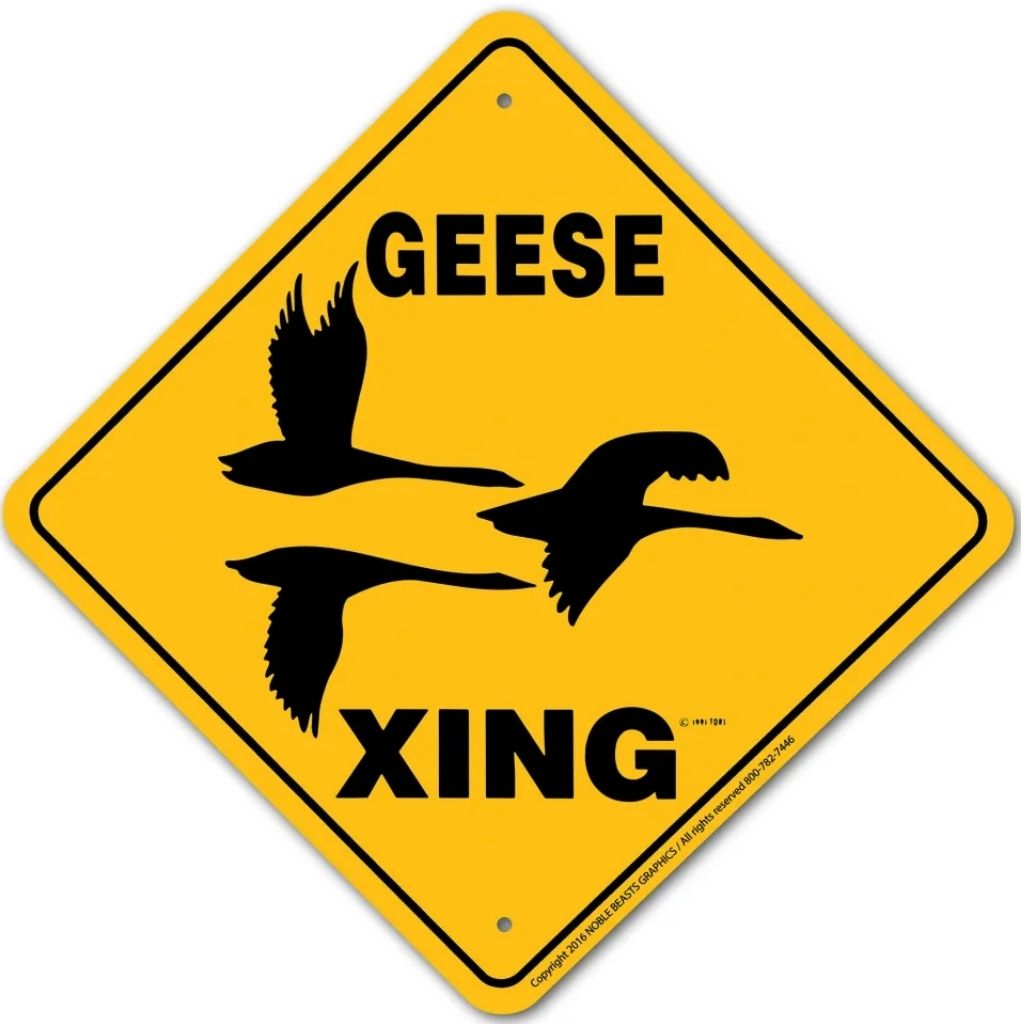Noble Beasts - Geese X-ing Sign