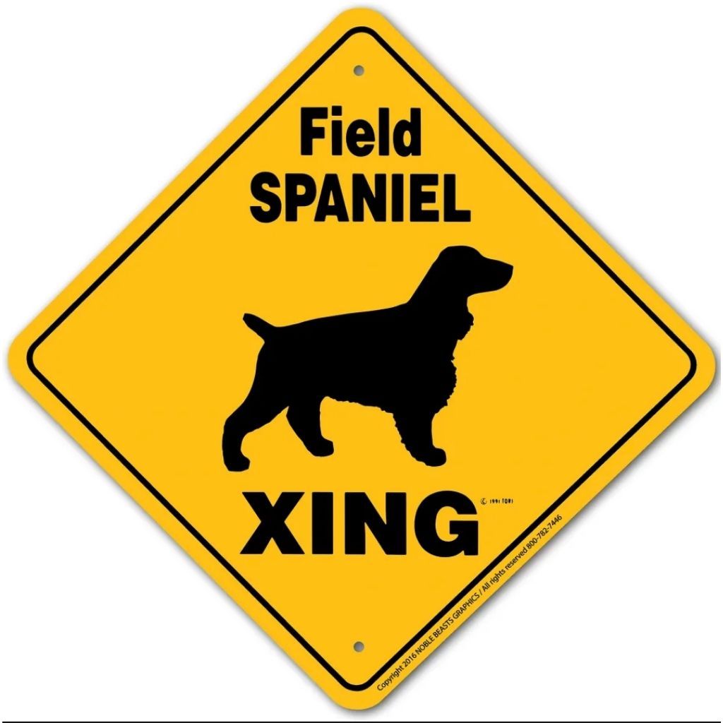 Noble Beasts - Field Spaniel X-ing Sign
