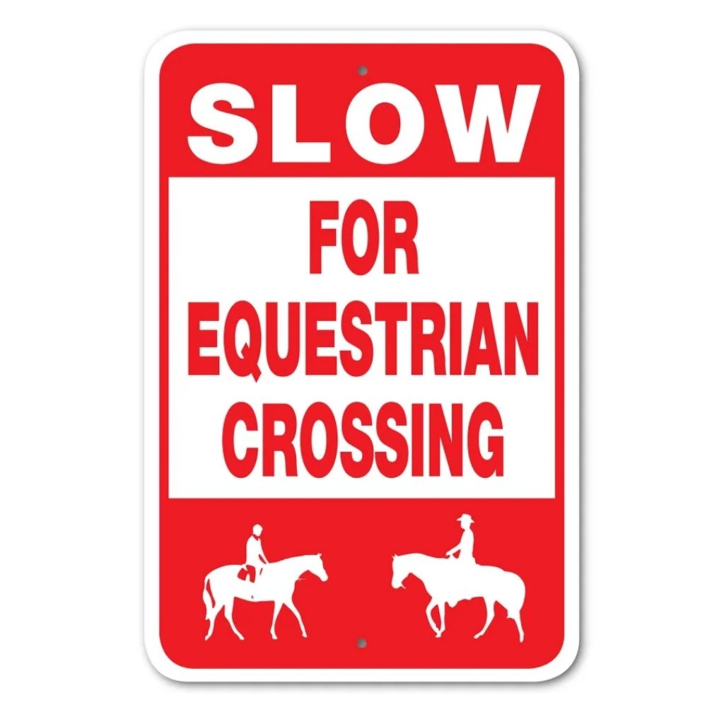 Noble Beasts - Equestrian X-ing Sign