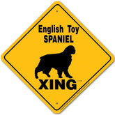 Noble Beasts - English Toy Spaniel X-ing Sign