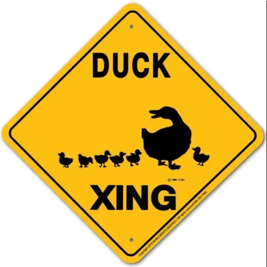 Noble Beasts - Duck X-ing Sign