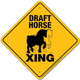 Noble Beasts - Draft Horse X-ing Sign