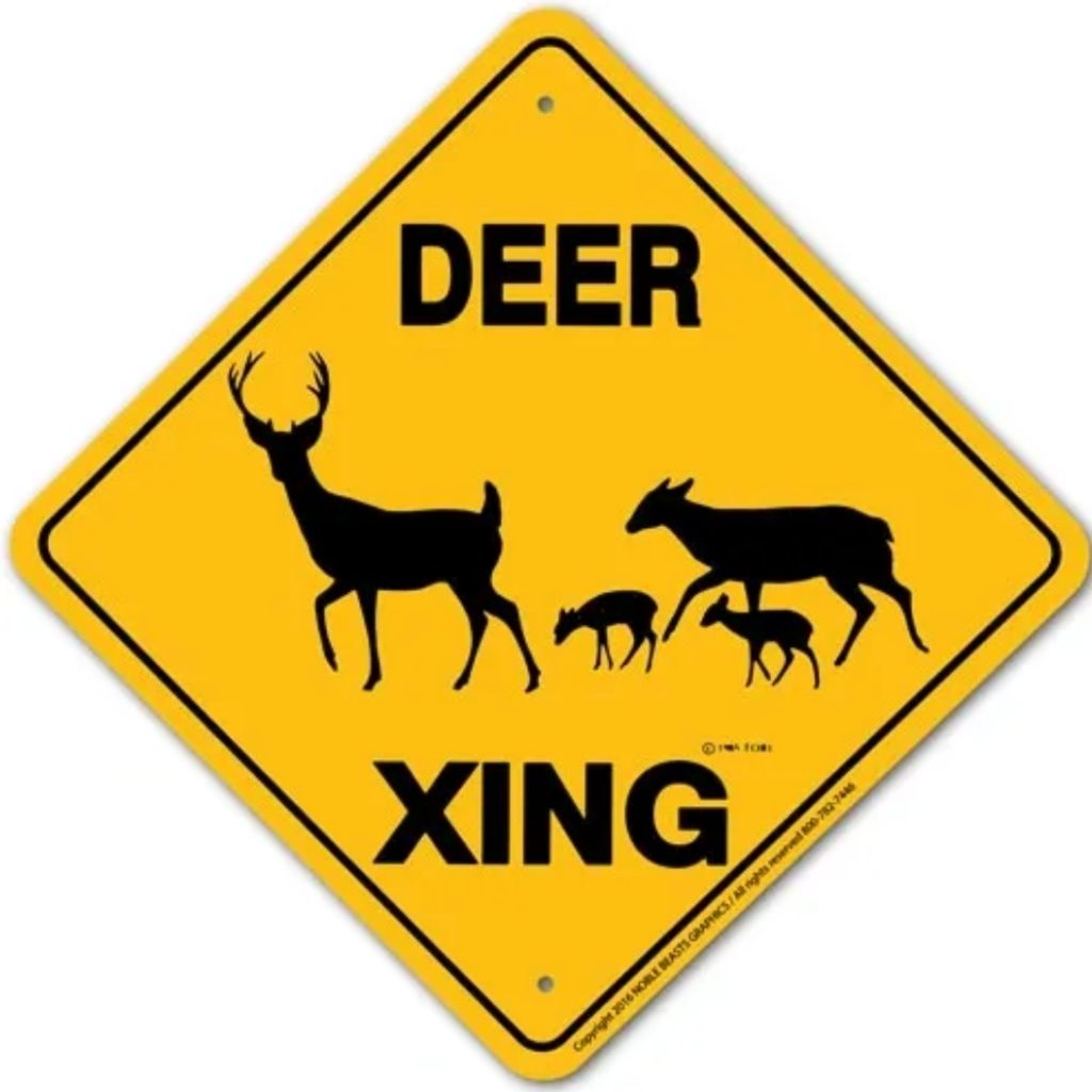 Noble Beasts - Deer X-ing Sign