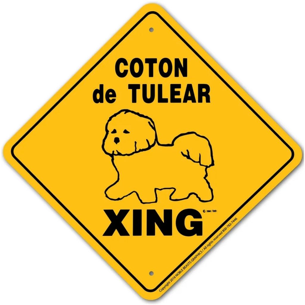 Noble Beasts - Coton de Tulear X-ing Sign