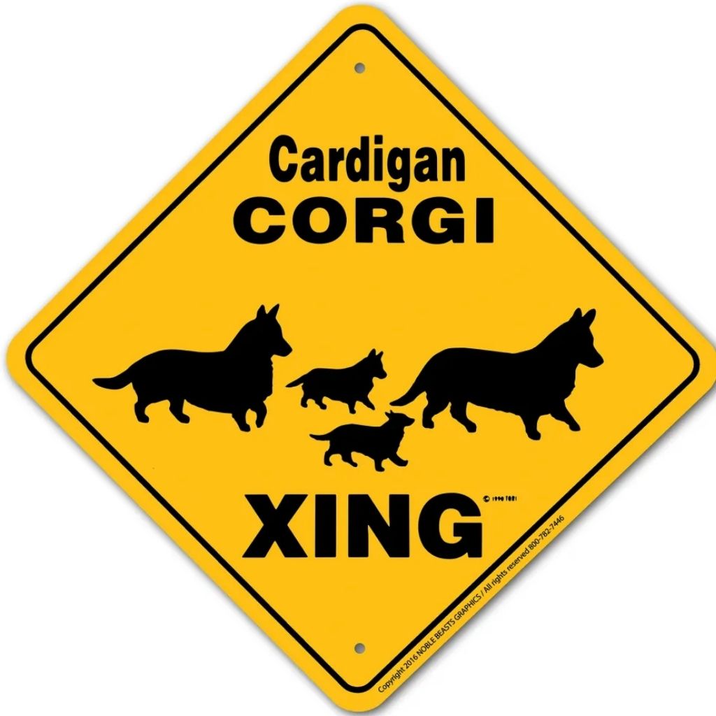 Noble Beasts - Cardigan Corgi X-ing Sign