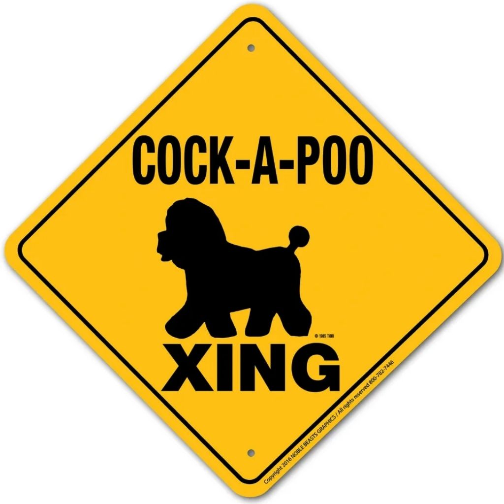 Noble Beasts - Cock-A-Poo X-ing Sign