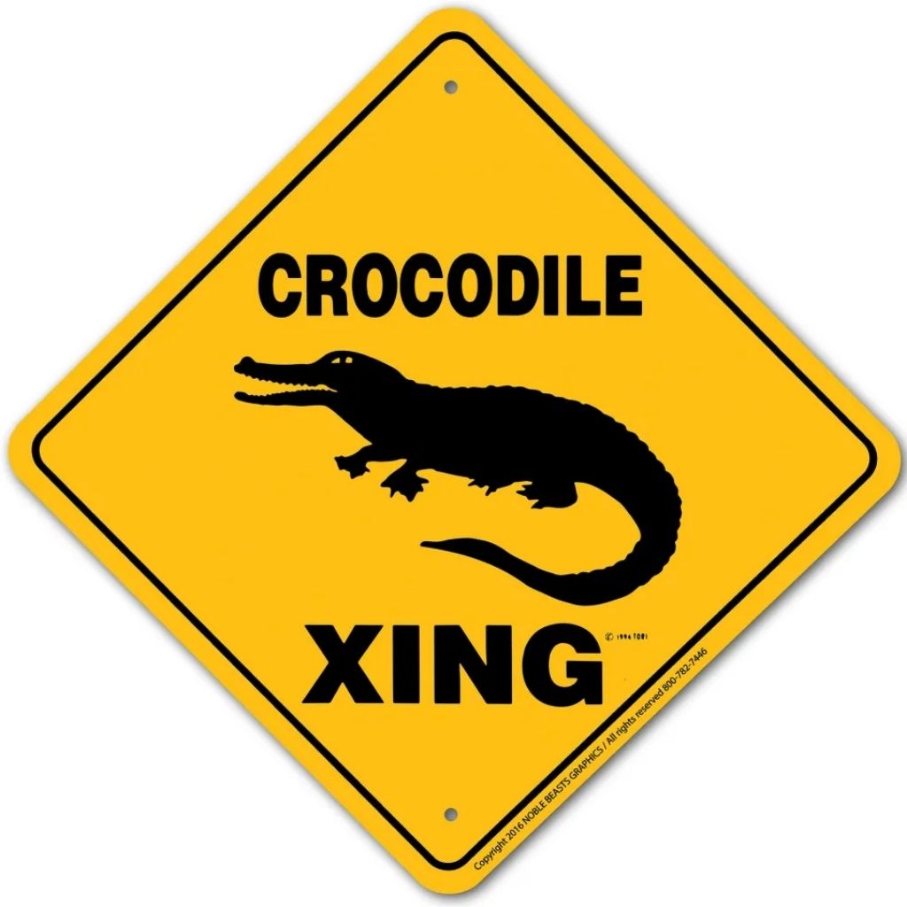 Noble Beasts - Crocodile X-ing Sign