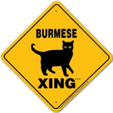 Noble Beasts - Burmese Cat X-ing Sign