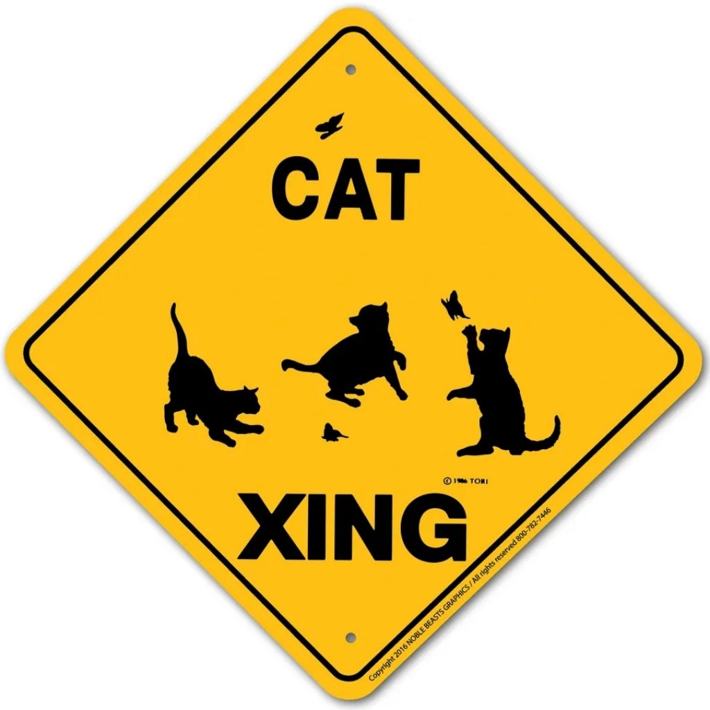 Noble Beasts - Cat X-ing Sign