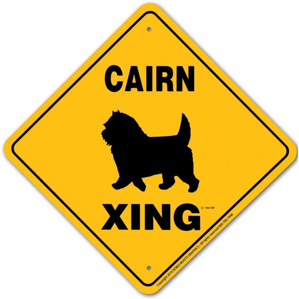 Noble Beasts - Cairn Terrier X-ing Sign