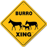Noble Beasts - Burro X-ing Sign