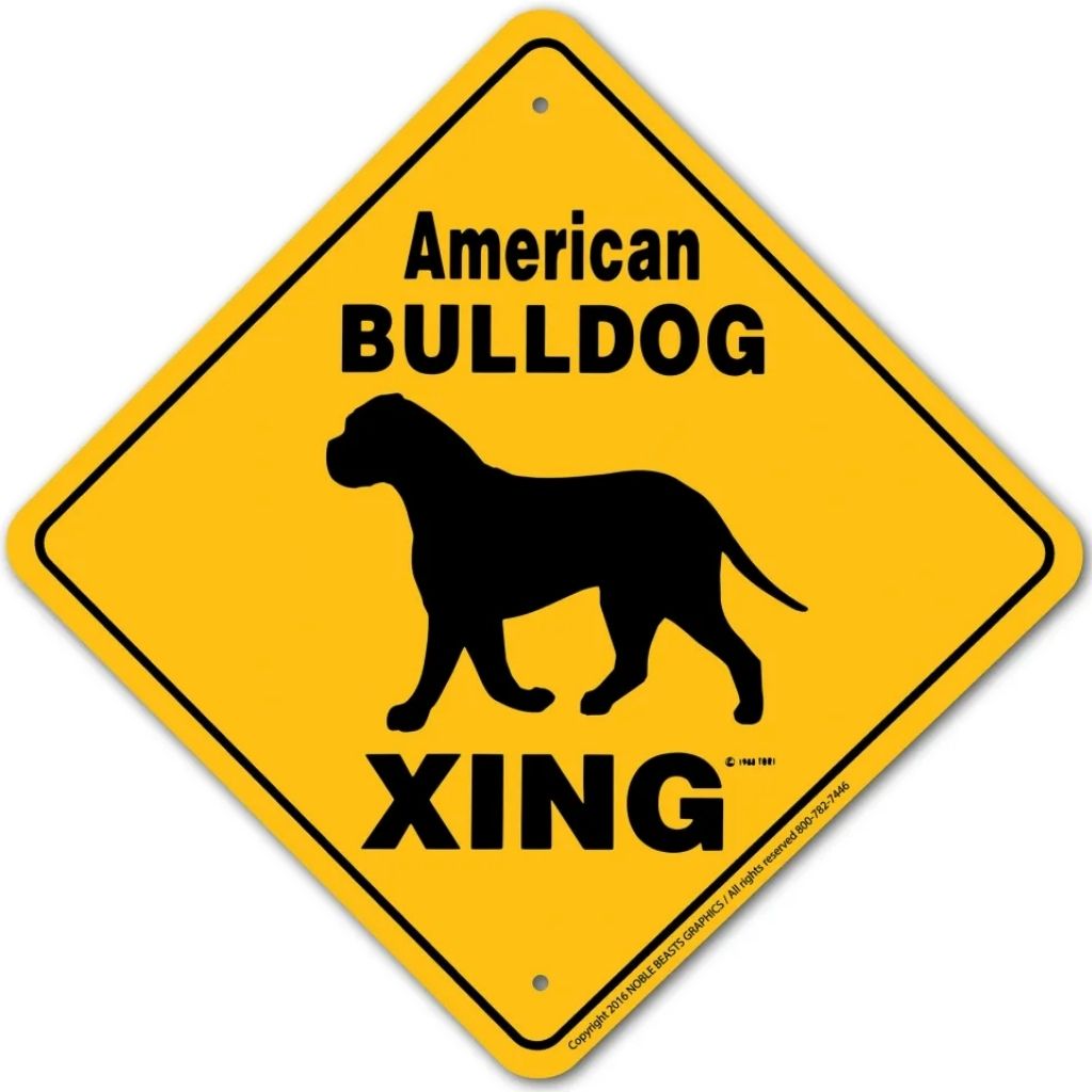 Noble Beasts - Bulldog American X-ing Sign