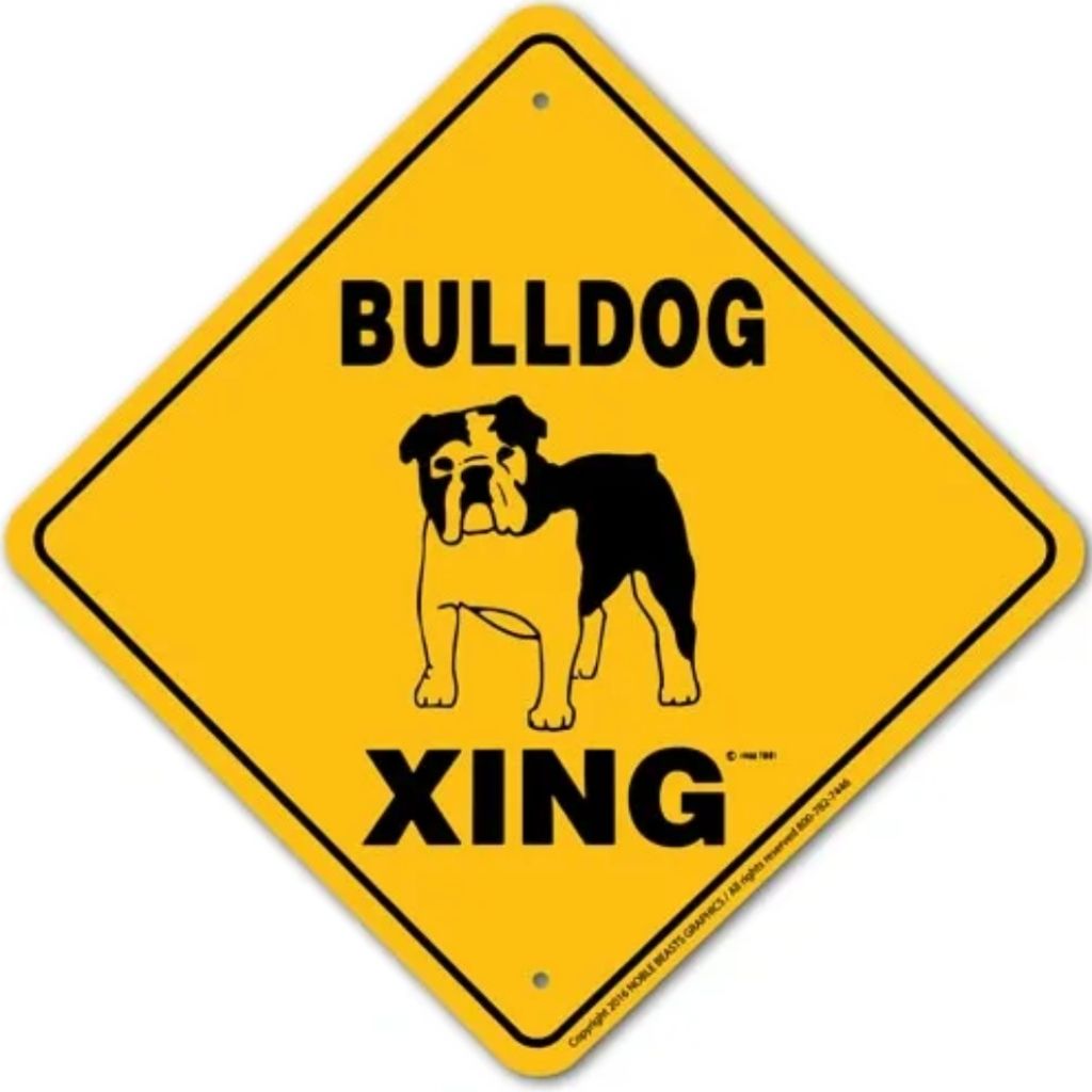 Noble Beasts - Bulldog X-ing Sign