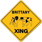 Noble Beasts - Brittany Spaniel X-ing Sign