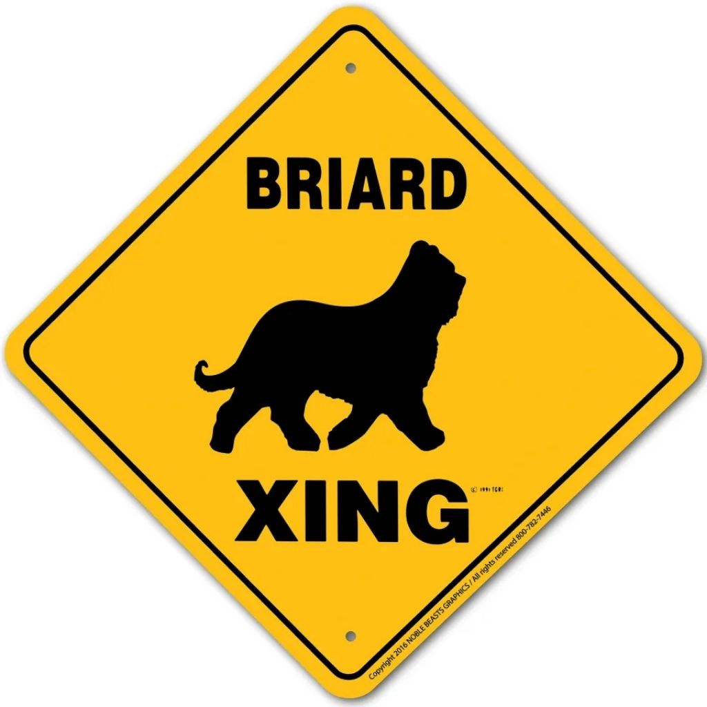 Noble Beasts - Briard X-ing Sign