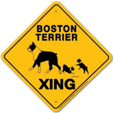 Noble Beasts - Boston Terrier X-ing Sign