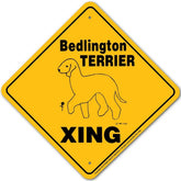 Noble Beasts - Bedlington Terrier X-ing Sign