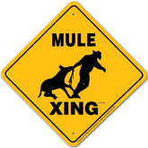 Noble Beasts - Balky Mule X-ing Sign