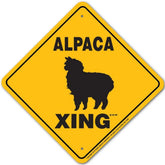 Noble Beasts - Alpaca X-ing Sign