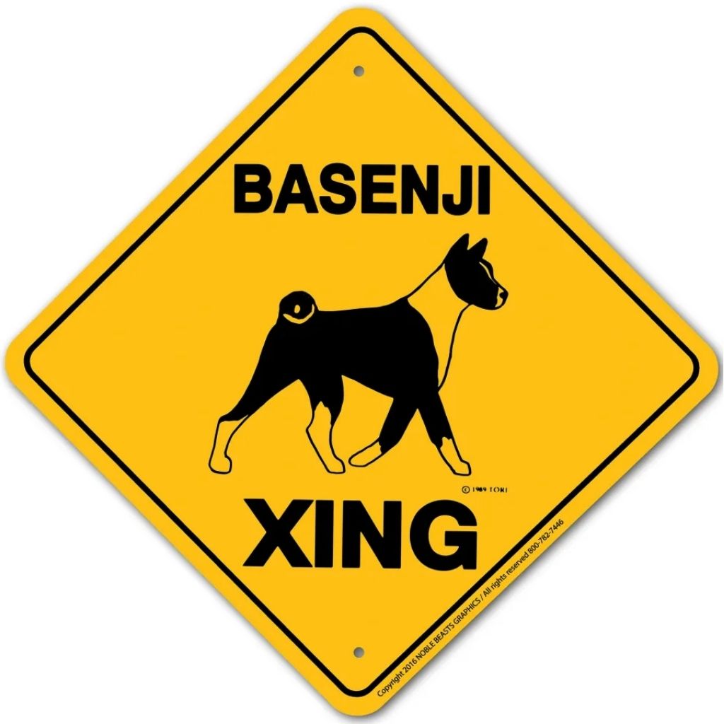 Noble Beasts - Basenji X-ing Sign