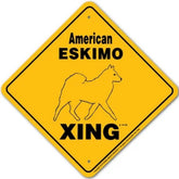 Noble Beasts - American Eskimo X-ing Sign