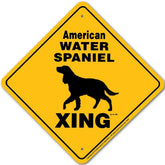 Noble Beasts - American Water Spaniel X-ing Sign