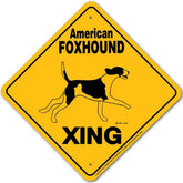 Noble Beasts - American Foxhound X-ing Sign