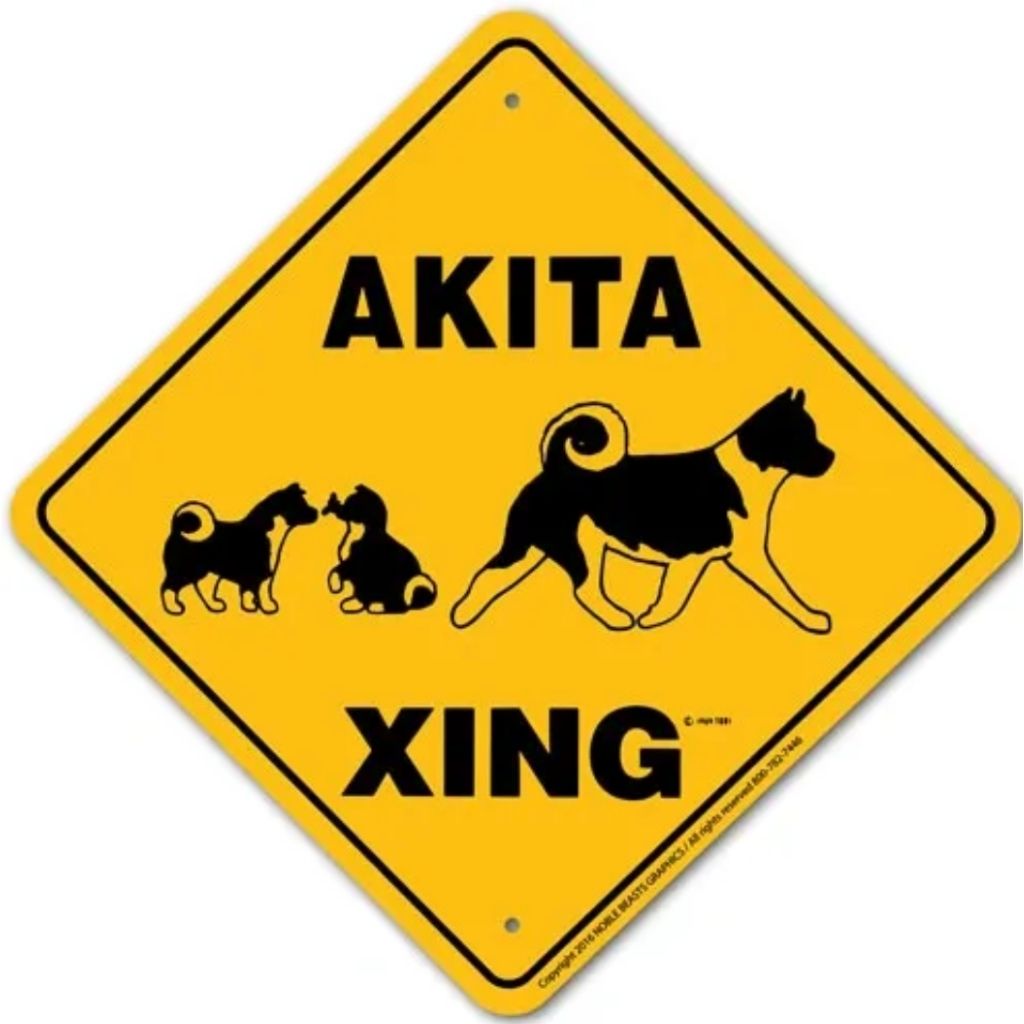 Noble Beasts - Akita X-ing Sign