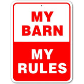 Noble Beasts - My Barn My Rules Sign