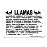 Noble Beasts - Information Llamas Sign