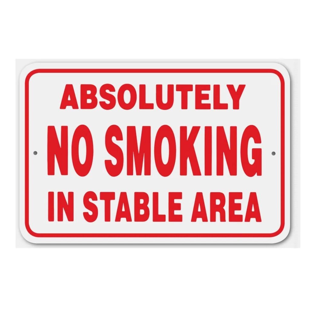 Noble Beasts - Sign Absolutely No Smoking In Stable Area