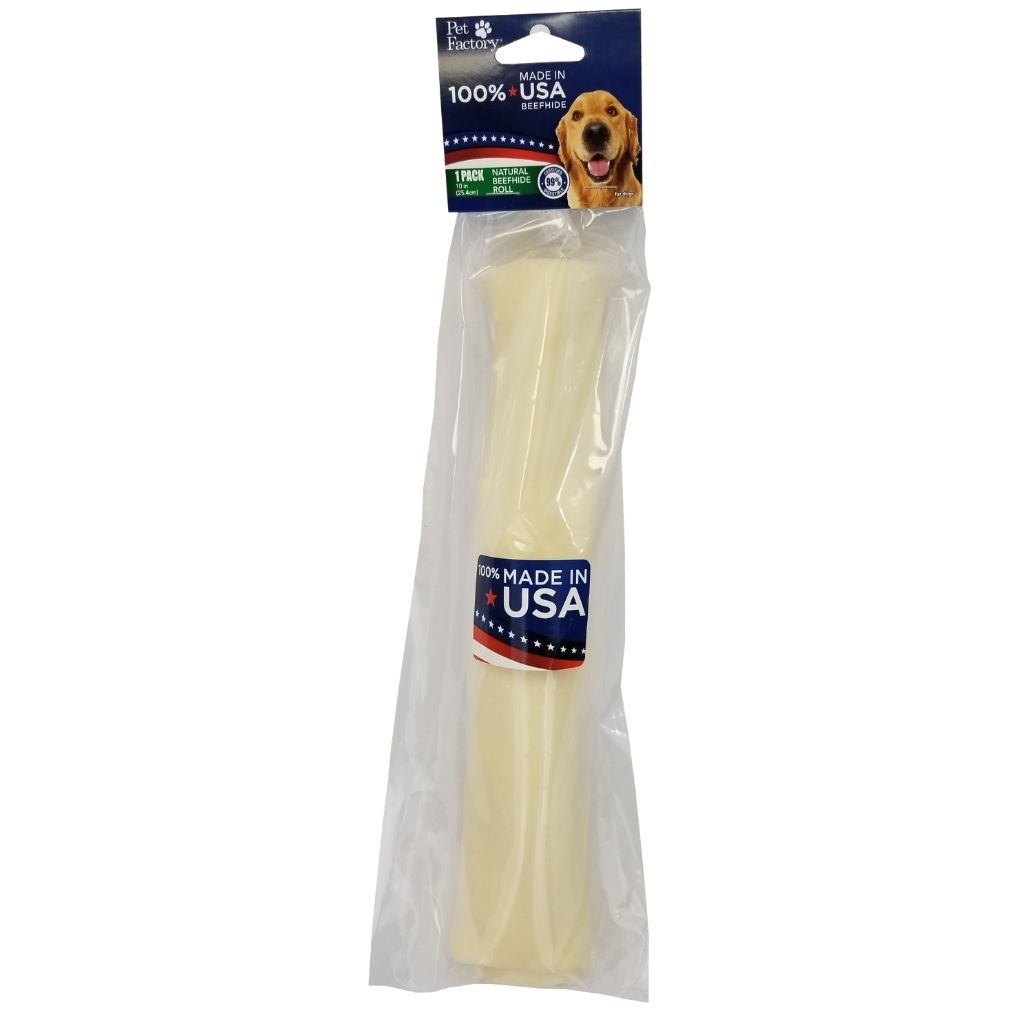 Pet Factory - Retriever Roll Curl Rawhide Large 100% USA Beefhide - Southern Agriculture 