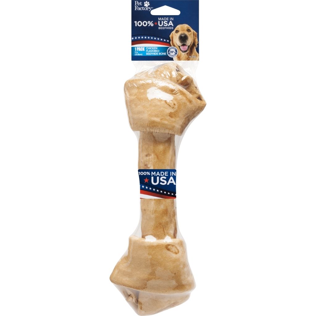 Pet Factory - Knotted Bone Rawhide Chicken Flavor - Southern Agriculture 