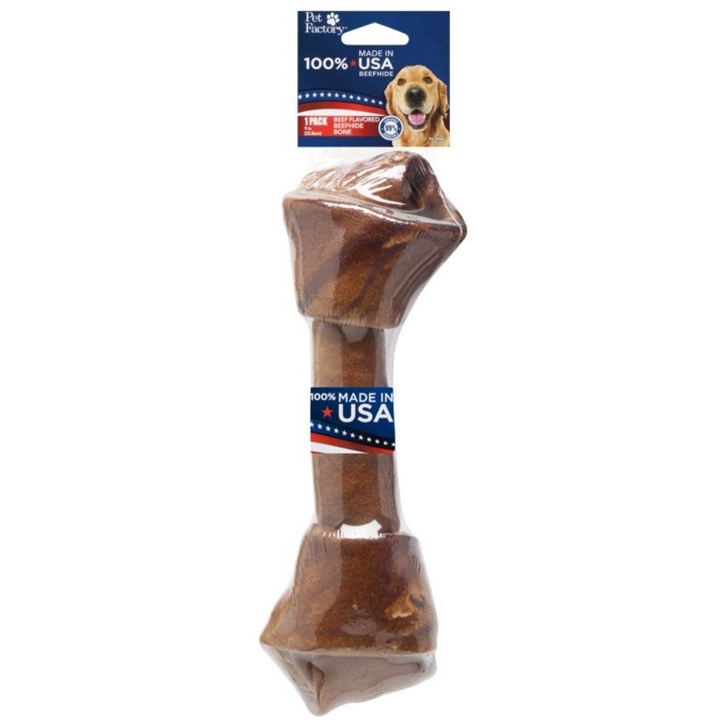Pet Factory - Knotted Bone Rawhide Beef Flavor - Southern Agriculture 