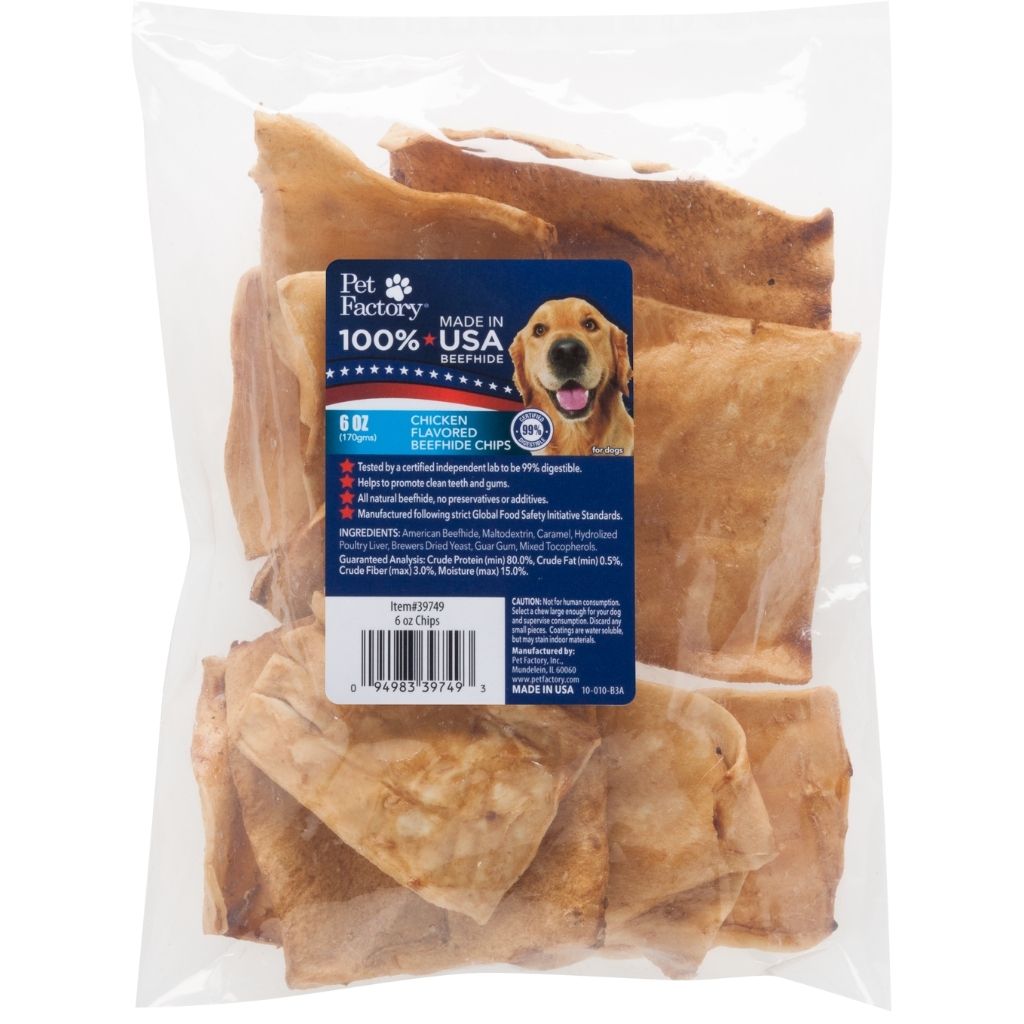 Pet Factory - Chips Rawhide 100% USA Beefhide
