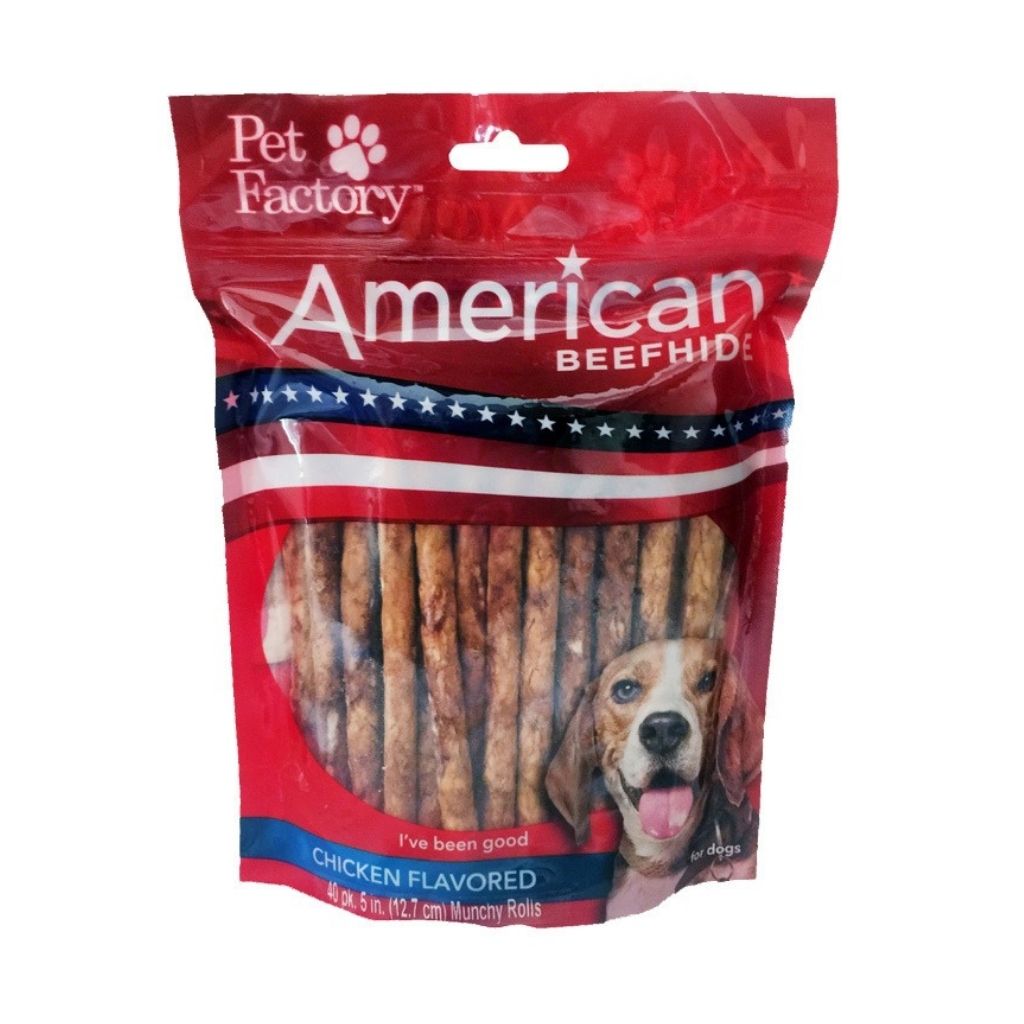 Pet Factory - Munchy Mini Rolls Rawhide 5" 40 Pack