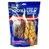 Pet Factory - Braided Sticks Rawhide 100% USA Beefhide 6" 6 pack - Southern Agriculture 