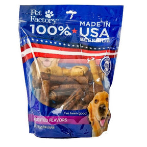 Pet Factory - Rawhide Assortment Small Dog Beefhide 4-5" 25 pack