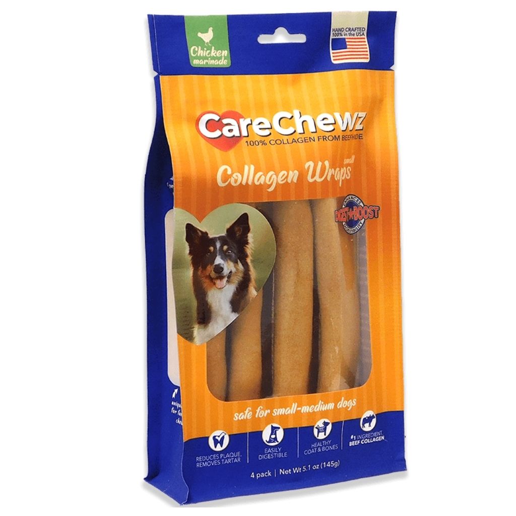 Pet Factory - CareChewz Wraps Collagen Chews 4pack 6-7" - Southern Agriculture 
