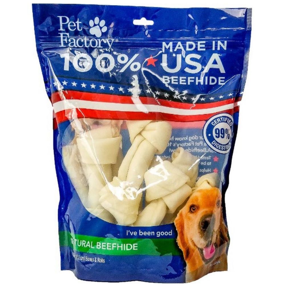 Pet Factory - Rawhide Assortment Medium Dog 100% USA Beefhide 10 Pack - Southern Agriculture 