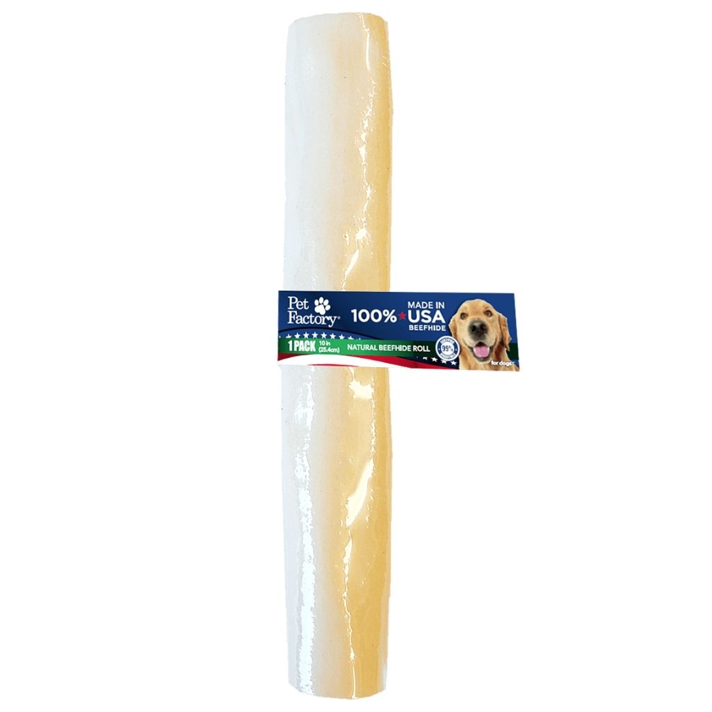 Pet Factory - Rawhide Roll Large 100% Beefhide 10"