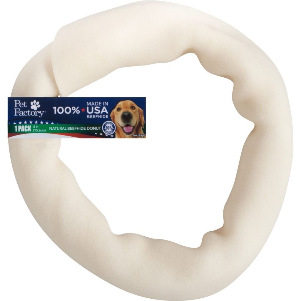 Pet Factory - Donut Rawhide 100% USA Beefhide Banded