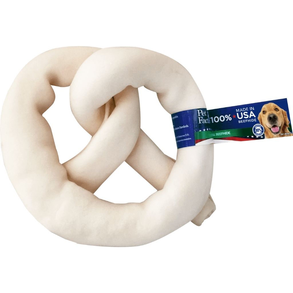 Pet Factory - Pretzel Rawhide 100% USA Beefhide Banded