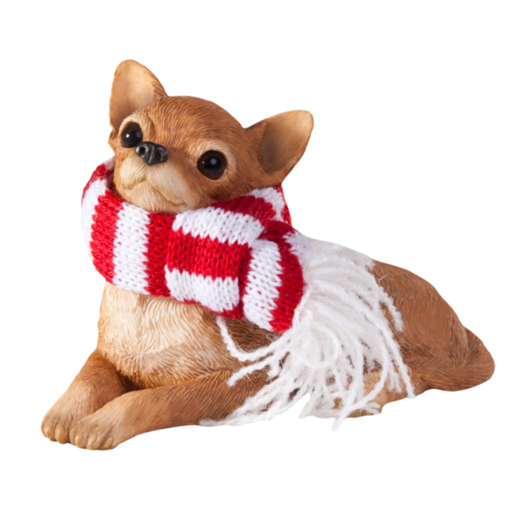 Sandicast - Ornament Chihuahua Tan Lying